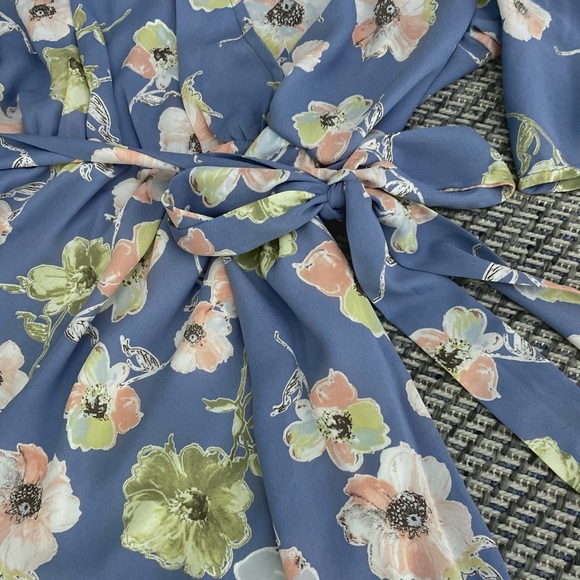 Modest light blue midi dress - Picture 6 of 7